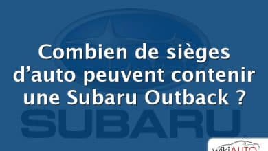 Combien de sièges d’auto peuvent contenir une Subaru Outback ?